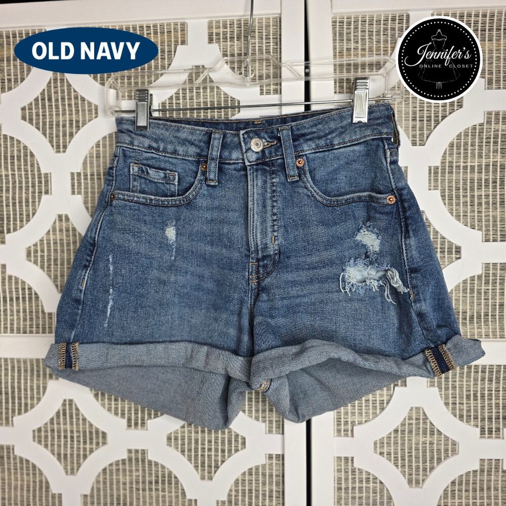 Old Navy Women's High Rise Curvy OG Straight Secret Smooth Jean Shorts Size 2